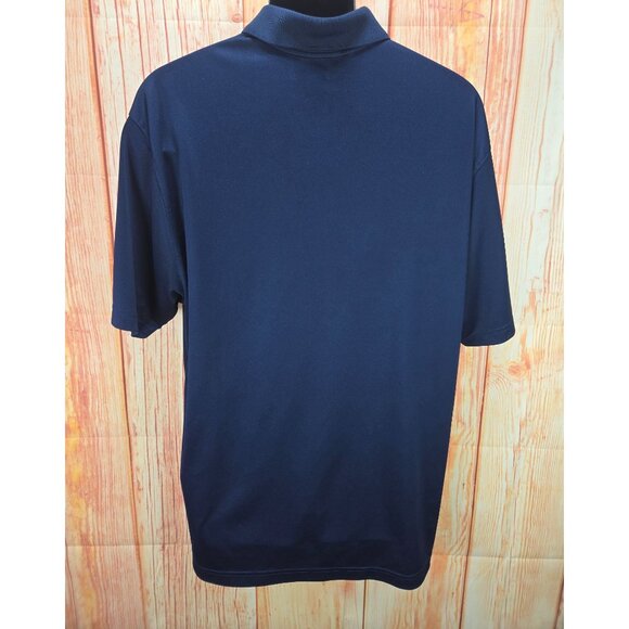 Under Armour Notre Dame Polo Shirt XL HeatGear Navy Blue Loose Fit Mens Apparel - Picture 2 of 7